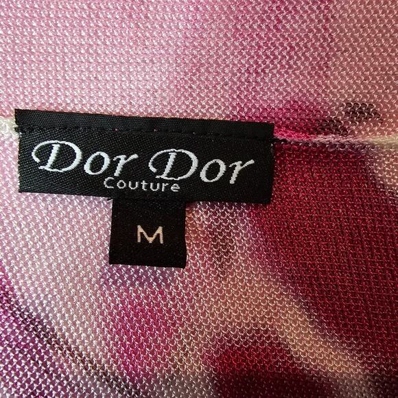 Dor Dor Couture Colorful Super Soft Asymmetric Kimono MEDIUM - Picture 3 of 15